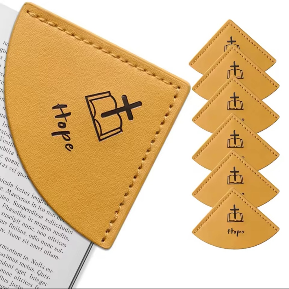 6Pcs Leather Bookmarks